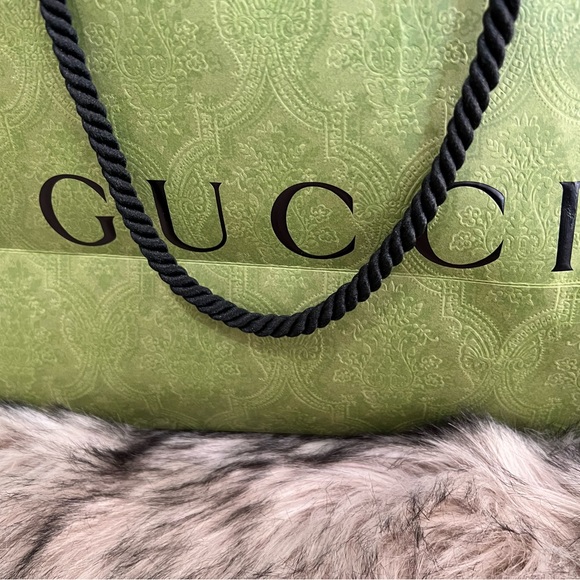 Gucci black canvas monogram hobo bag with gold buckle. Comes with a duster bag. - Picture 11 of 12